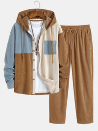 Fabien - Ensemble Velours Côtelé Chemise Capuche et Pantalon