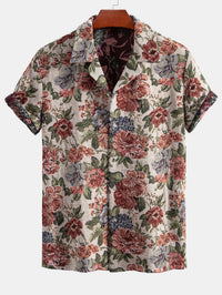Roman - Chemise Florale Jacquard Cubaine
